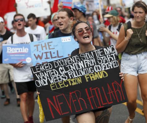 11 Images Of Bernie Or Bust Protesters Stage DNC Shakeup Amid Email