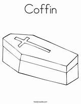 Coffin Coloring Line Drawing Drawings Outline Google Anime Poses Twistynoodle sketch template