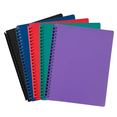 Marbig A4 Refillable Display Book 20 Pocket Assorted Colours Display