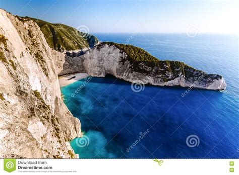 Navagio Beach With Shipwreck Stock Image Image Of