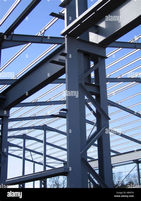 Steel Portal Frame Building During Construction Stock Photo Alamy