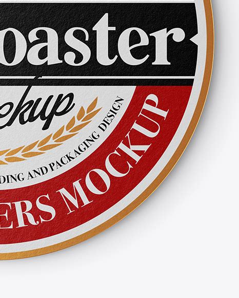 Four Paper Beer Coasters Mockup Free Download Images High Quality Png