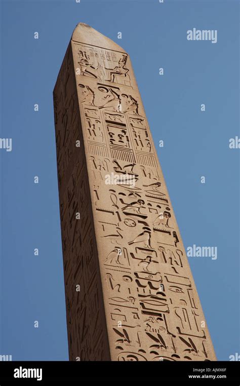 Obelisk At Luxor Temple Egypt Stock Photo Alamy