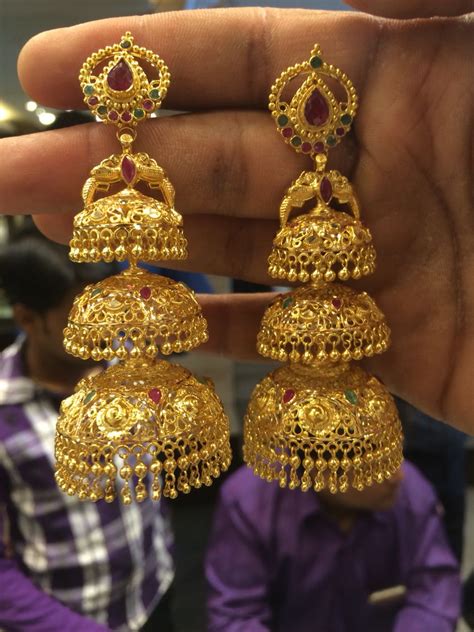 Sale Heavy Jhumka Design In Gold In Stock