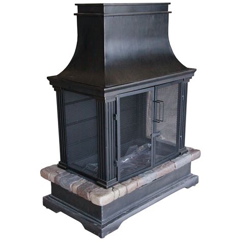 Bond Sevilla Steel Slate Gas Outdoor Fireplace And Reviews Wayfair