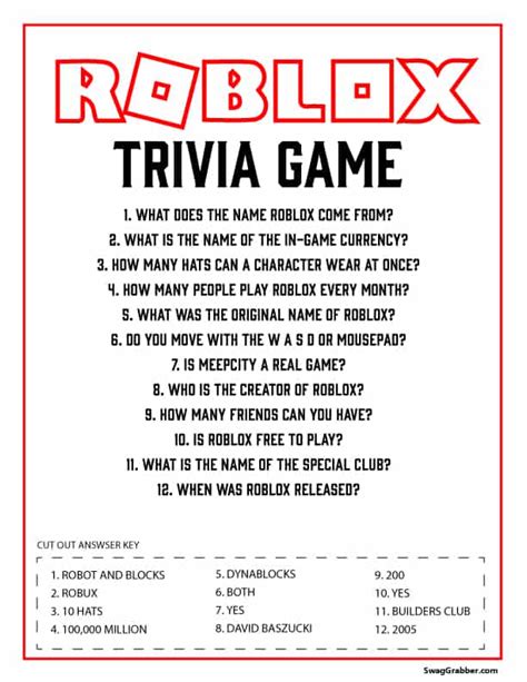Roblox Trivia Questions