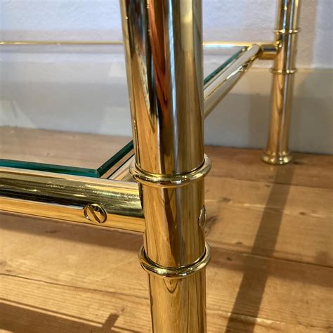 Solid Brass And Glass Side Table Andrew Nebbett Designs