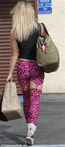Thats A Wild Look Emma Slater Rocks Hot Pink Garter Belt Leggings At