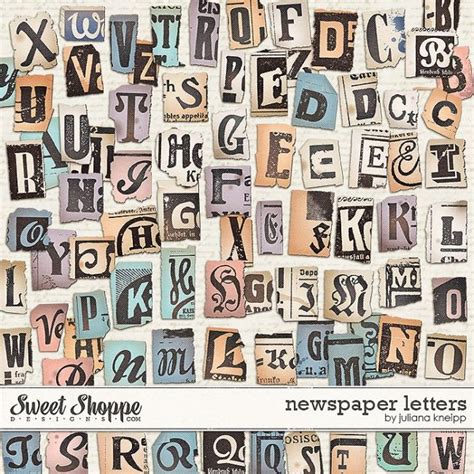 Newspaper Letters Collage