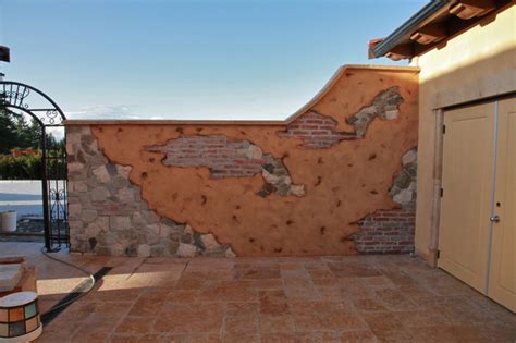 A venetian plaster finish involves troweling colored plaster onto drywall surfaces and burnishing it to a smooth finish. OldWorld Exterior Lime Plaster wall | Decorative Painting ...