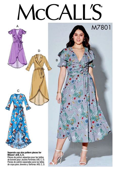 35 Vintage Wrap Dress Sewing Pattern Aroujeceira