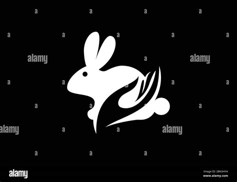 Rabbit Icon Logo Design Creative Rabbit Logo Design Stock Vector