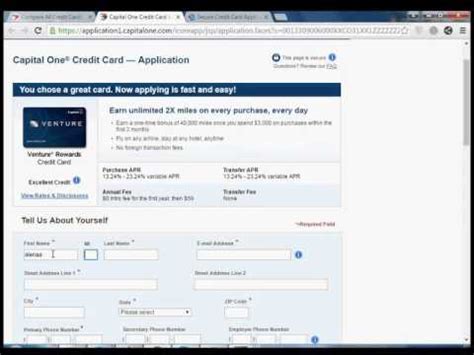 Is the website down, can't check your statements or log in? How to apply capital one credit card Venture® Rewards ...