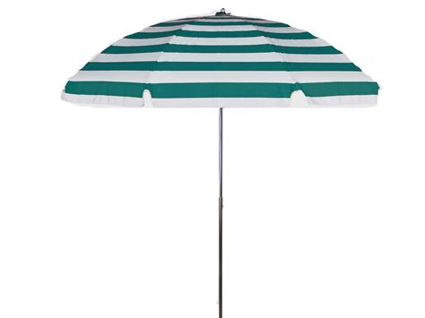 75 Sunbrella Beach Umbrella W Tilt Teal And White Ebay