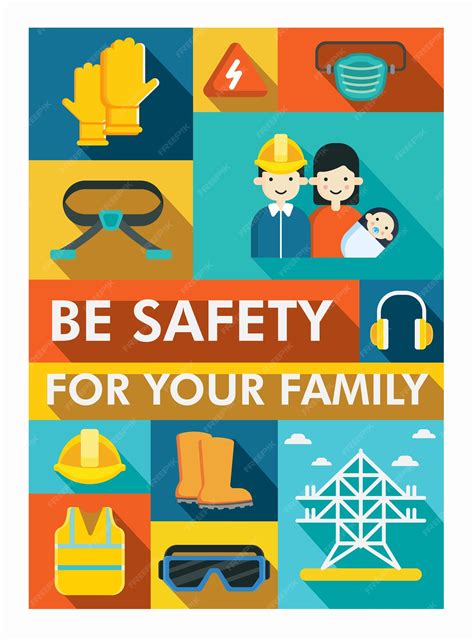 Premium Vector Safety Campaign Poster