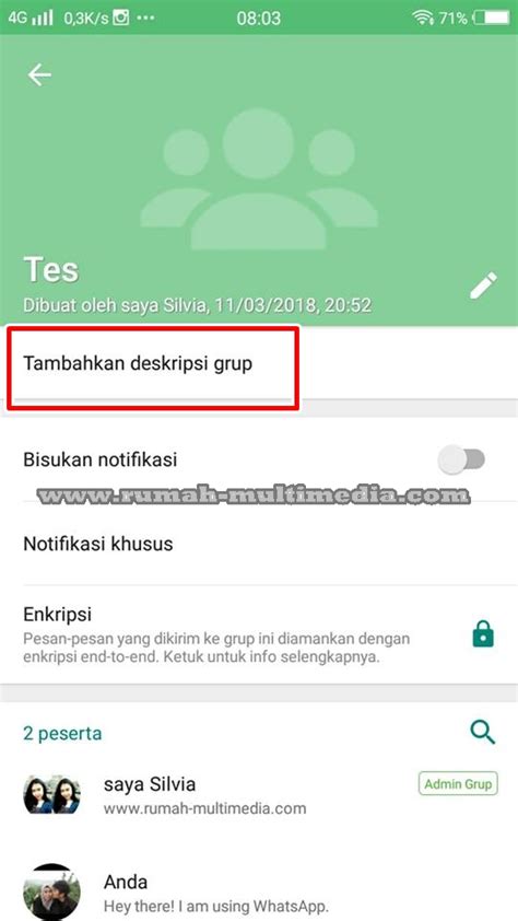 Cara Menambahkan Deskripsi Di Grup WhatsApp - Rumah Multimedia