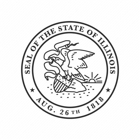 America Illinois Seal State State Seal State Symbol Usa Icon