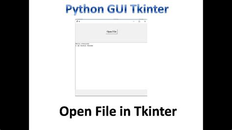 Filedialog Askopenfilename In Tkinter Python Tkinter Gui Tutorial