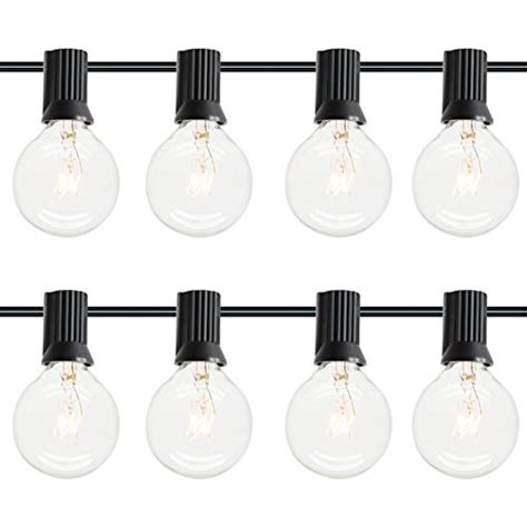 Dephen 25ft G40 Globe String Lights With 25 Clear Bulbs Energy Saving