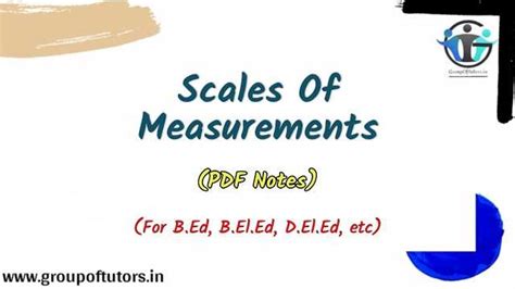 Scales Of Measurement Assignment Notes Group Of Tutors