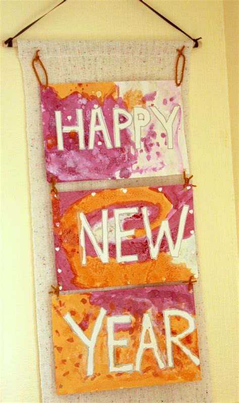 Make A Happy New Year Banner With Tape Resist Happy New Year Banner