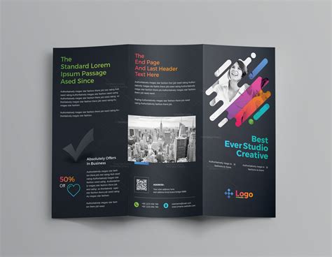Colorful Professional Tri Fold Brochure Template 001204 Template Catalog