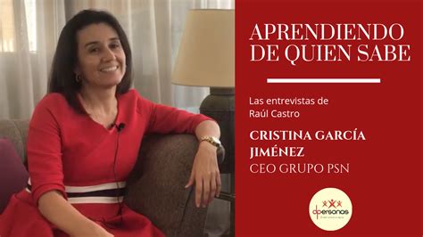 Aprendiendo De Quien Sabe Cristina García Jiménez Dpersonas