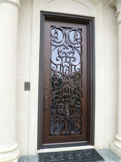 Aa Leaded And Stained Glass And Doors Ft Worth Dallas Wrought Iron Front Door Wrought Iron