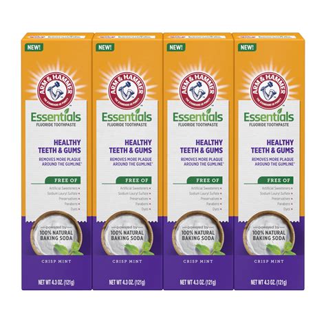 Arm And Hammer Essentials Fluoride Toothpaste Healthy Teeth And Gums 43