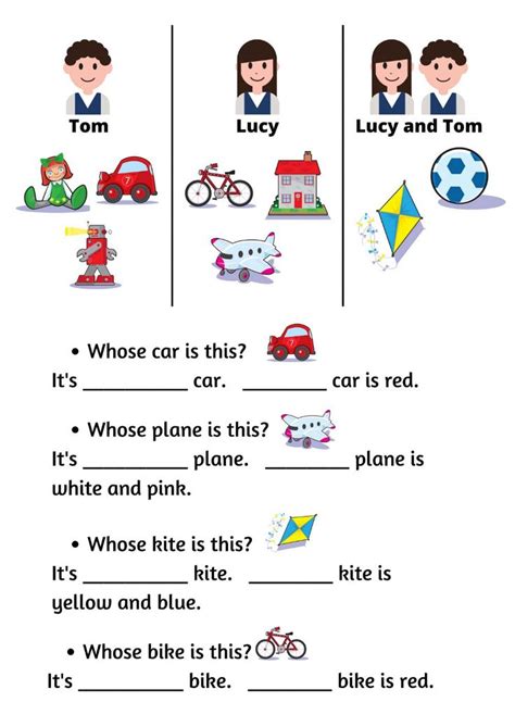 Whose Toy Is This Worksheet Kindergarten Reading Worksheets 1st