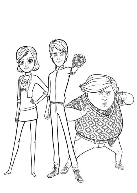 Diferentes casas de un pueblo. Trollhunters para colorear - Dibujosparacolorear.eu