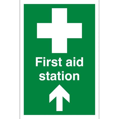 First Aid Station Arrow Up Signs From Key Signs Uk
