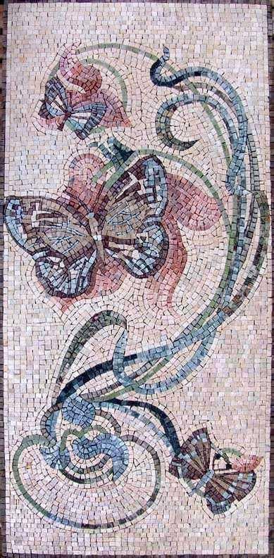 Mosaic Designs Butterflies On Flowers Birds And Butterflies Mozaico