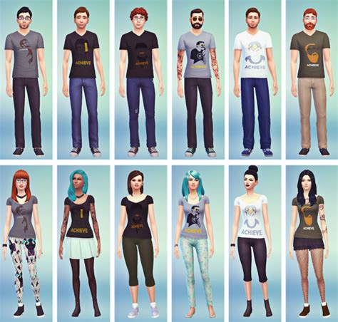 My Sims 4 Blog Achievement Hunters Shirts By Krabbie
