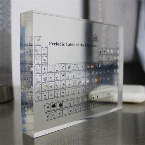 Periodic Table With Real Elements Chemistry Gift Etsy De