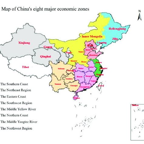 Map Of Chinas Eight Comprehensive Economic Zones Download