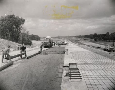 Interstate Highway Construction Photograph Wisconsin Historical Society