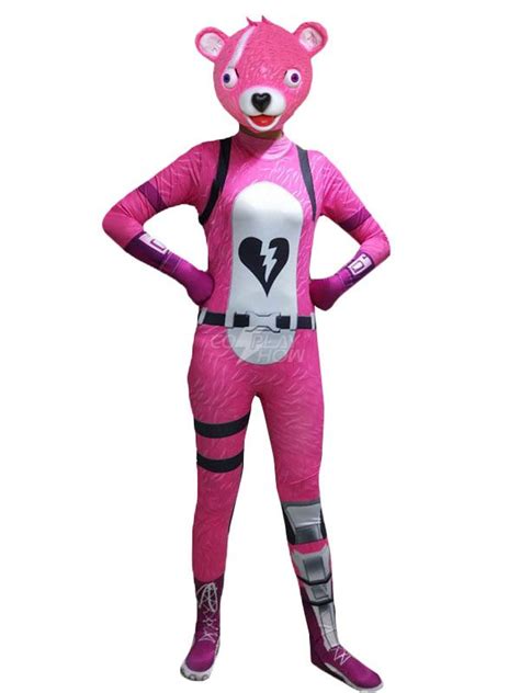 Fortnite Cosplay Costumes Pink Bear Halloween Jumpsuit Game Cosplay