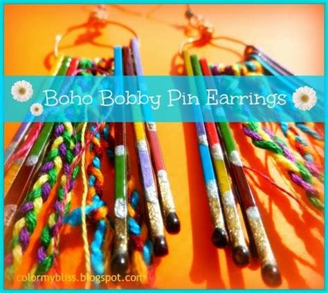 Boho Bobby Pin Earrings Tutorial Earring Tutorial Bobby Pins Craft