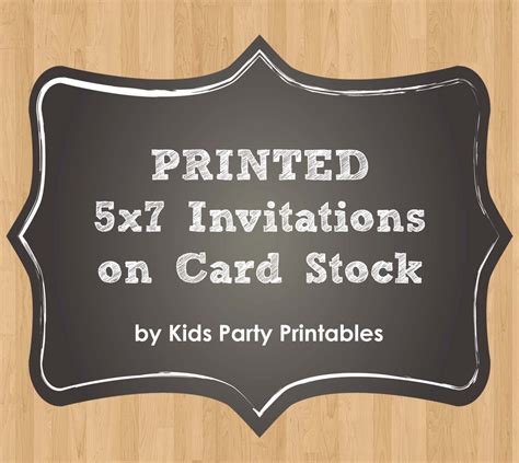 Custom Printed Invitations On 5x7 Card Stock And Envelopes