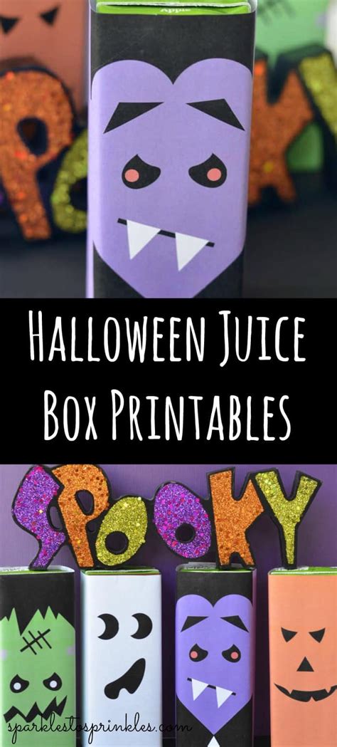 Halloween Juice Box Printables Sparkles To Sprinkles