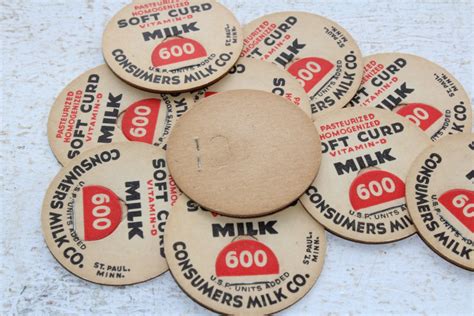 170 Vintage Milk Botle Caps Consumers Milk Co