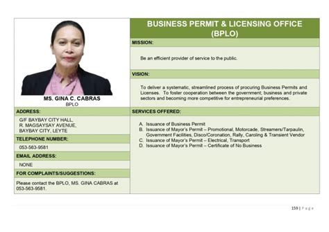 Business Permit And Licensing Office — City Of Baybay Leyte