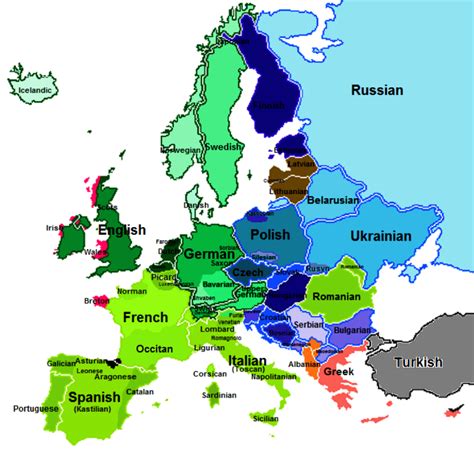 European Languages Indo European Languages Map