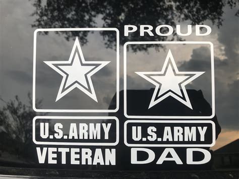 Army Veteran Military Window Decal Sticker For Cars And Trucks Custom