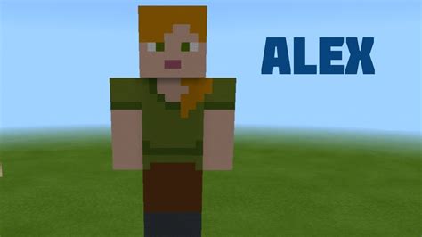 Building Alex Statue In Minecraft Pe Minecraft Bedrock Youtube