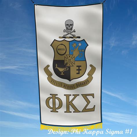 Phi Kappa Sigma Officially Licensed Flag Banner Etsy Uk