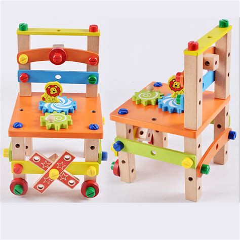 Diy Creative Toy Multi Function Nut Disassembly Combination Toy Wooden