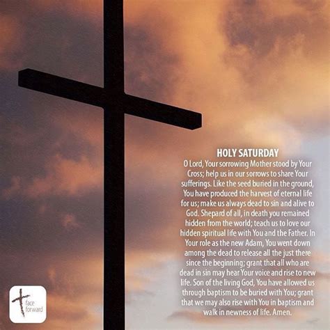 A Prayer For Holy Saturday Catholic Holidays Holy Saturday Stand By