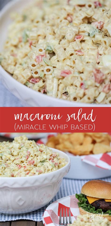 This pasta salad combines cooked macaroni, hard boiled eggs, crispy veggies and a creamy dressing for a side dish your friends will ask if you are unfamiliar, miracle whip uses a bit less oil than mayo and includes some sugar and spices that mayo does not. Macaroni Salad (Miracle Whip Based) Recipe #macaronisalad ...